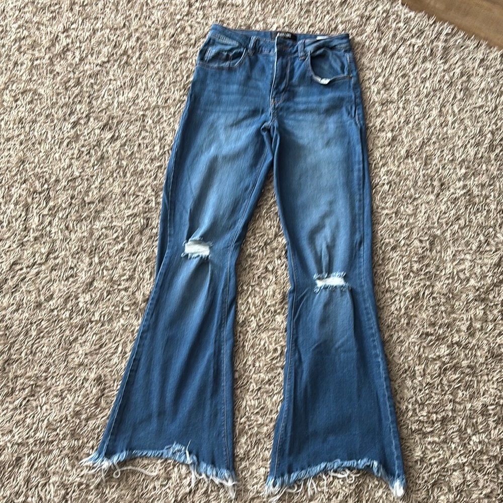 Women's Blue Flared Jeans